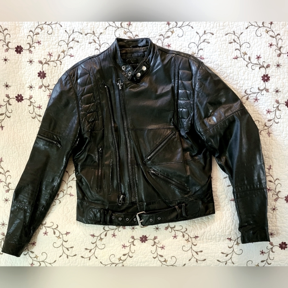 Vintage Leather Motorcycle Jacket